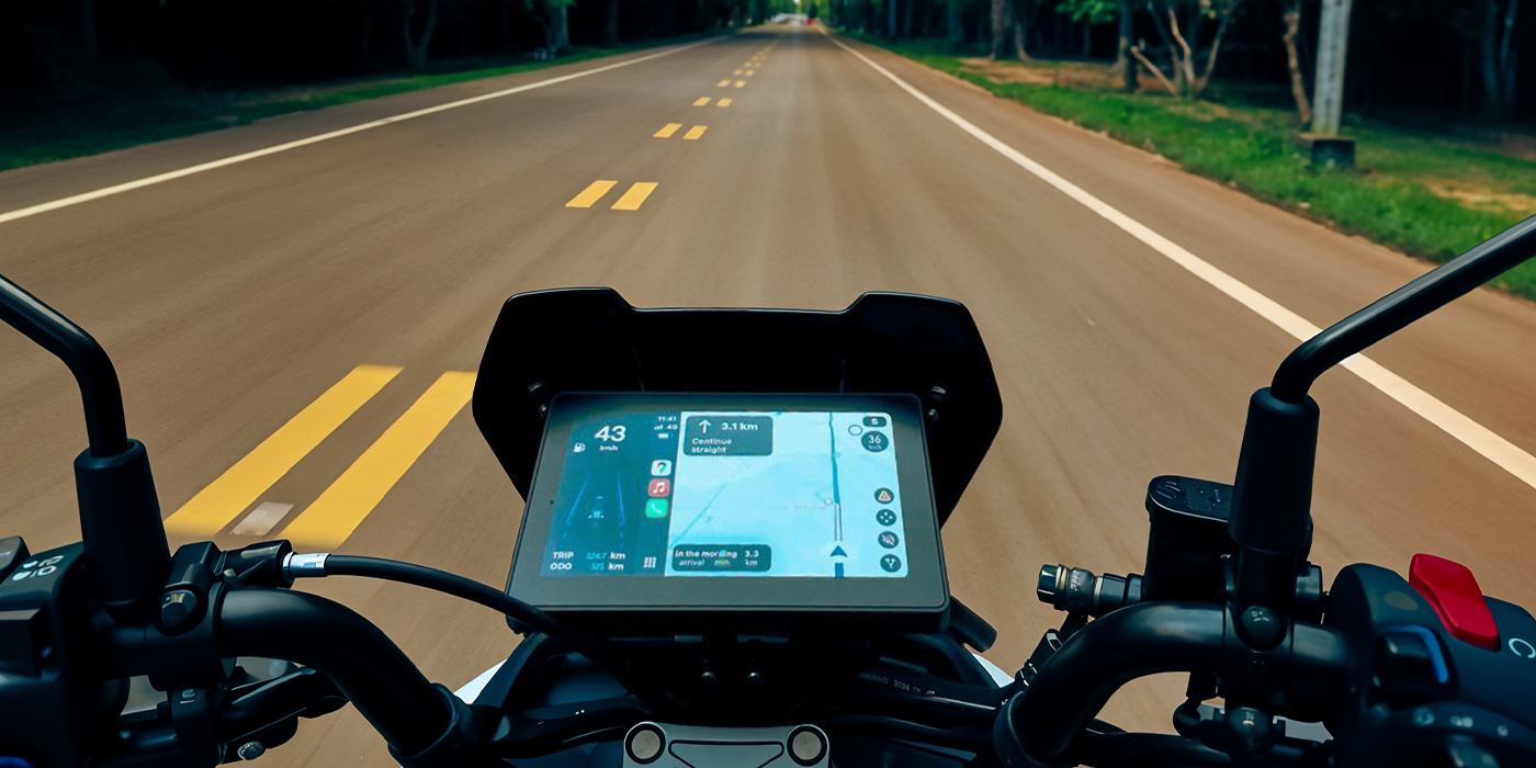 Nijia dashboard on road