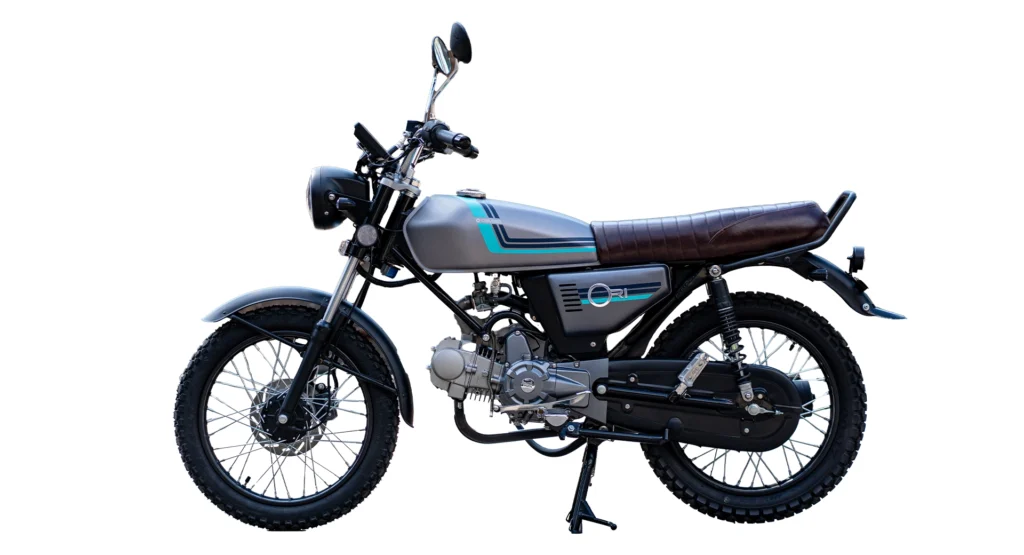 Calypso ORI motorcycle side view isolated on transparent background